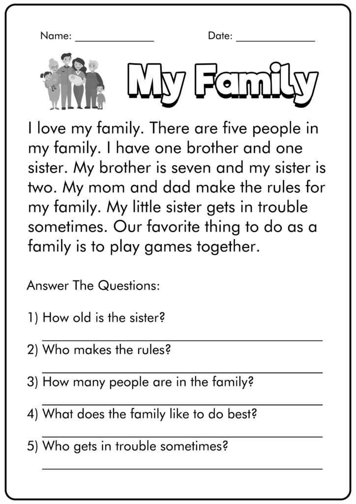 10 First Grade Reading Comprehension Worksheets Free PDF At Worksheeto