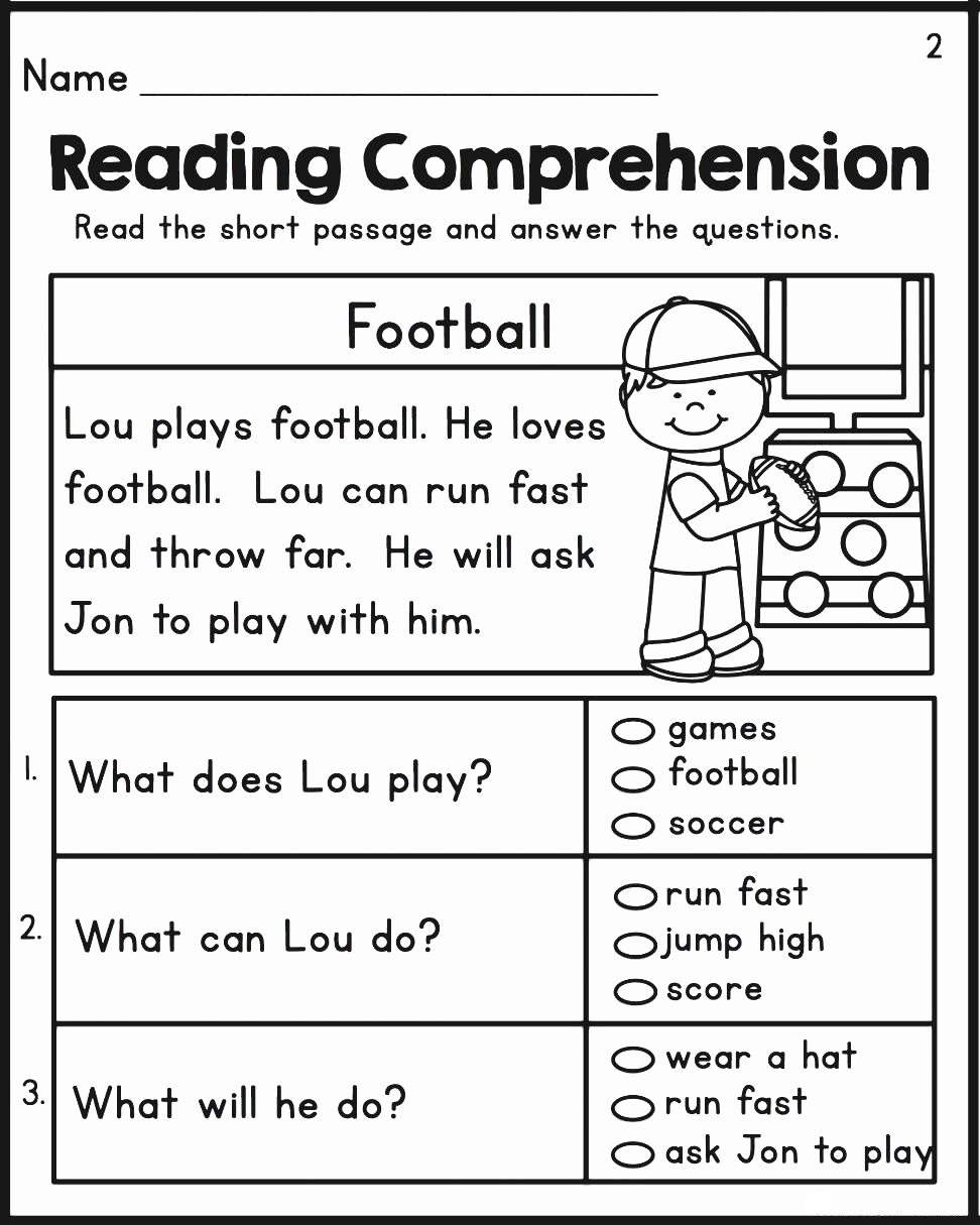 Free Printable 2Nd Grade Reading Worksheet