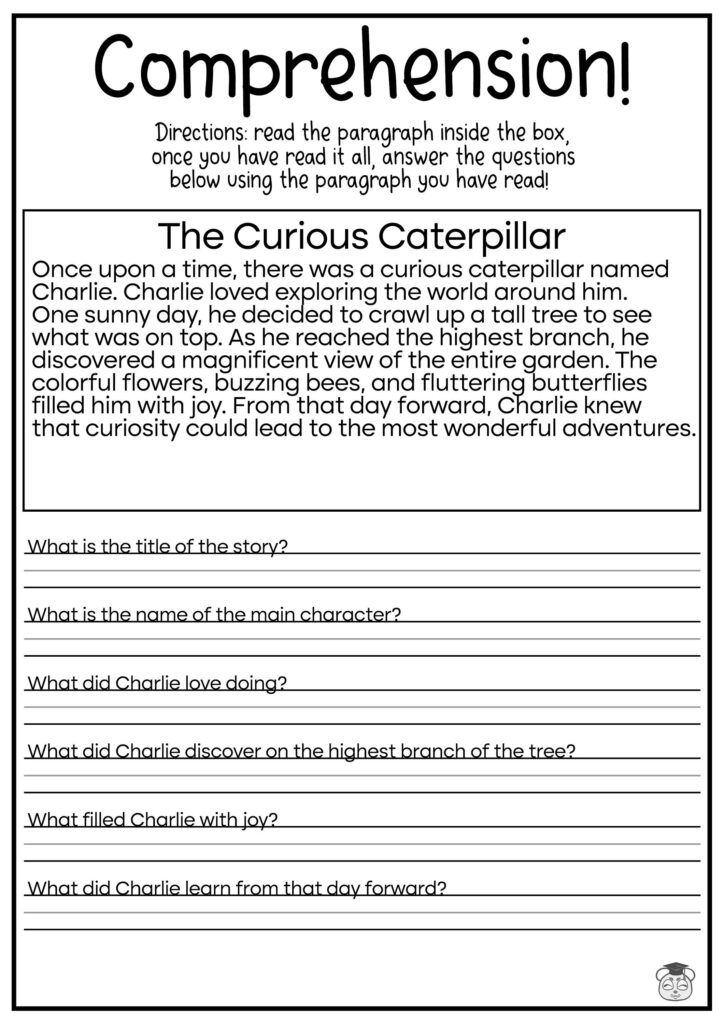 Printable Reading Comprehension Worksheets 5Th Grade - Reading ...