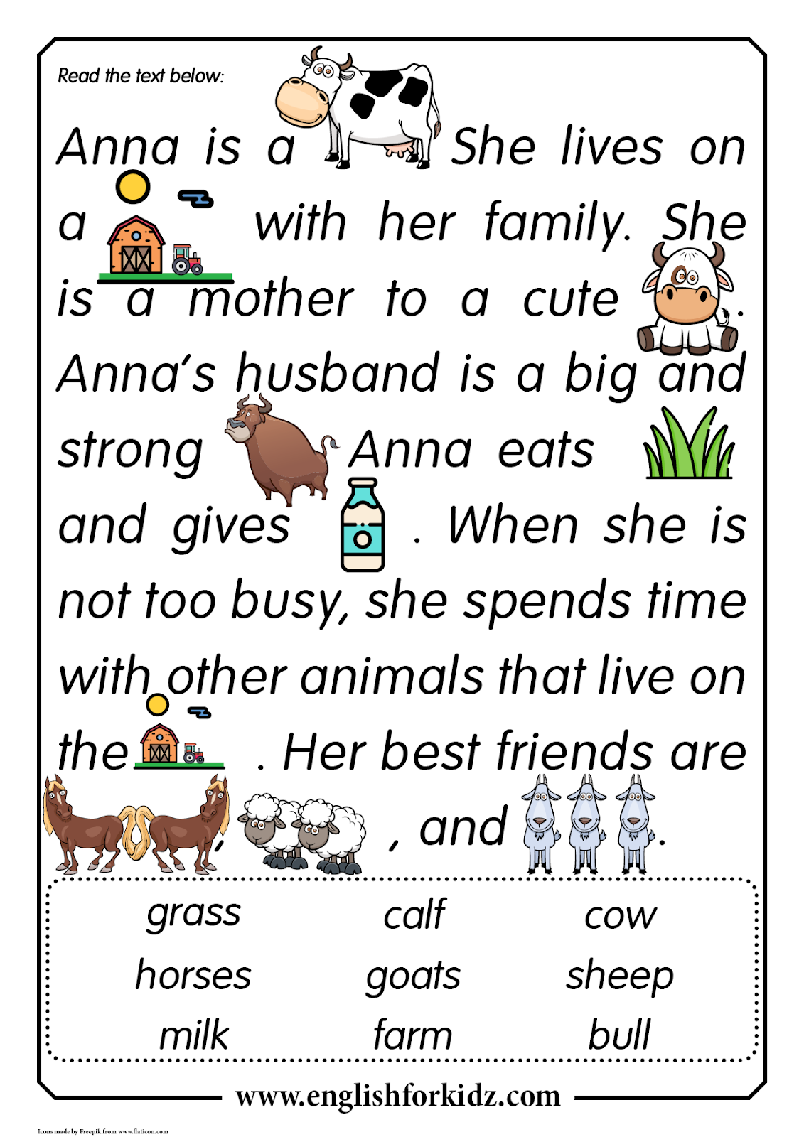 Printable Worksheets Beginner English Reading For Grade 1