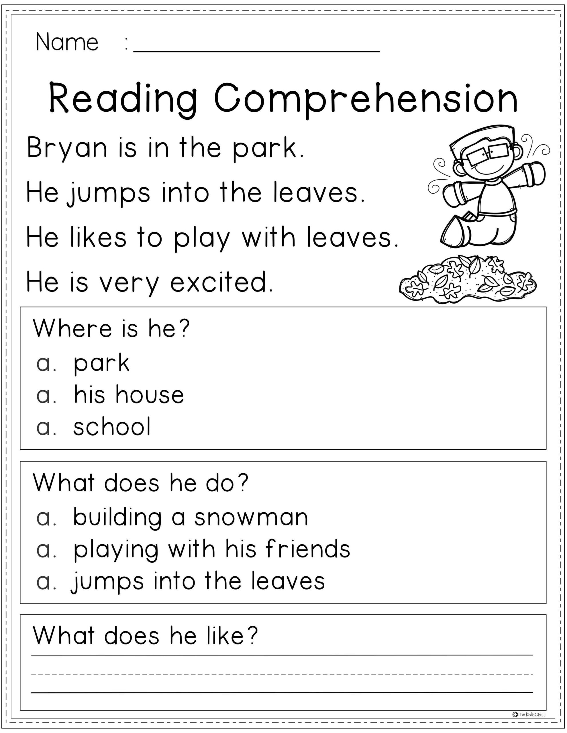 Free Reading Comprehension This Resource Has 3 Pages Of Reading 016