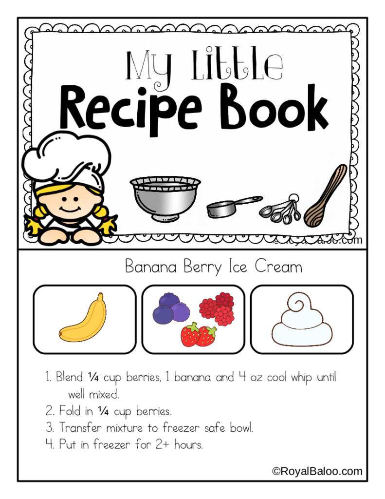 My First Recipe Book Printable Royal Baloo