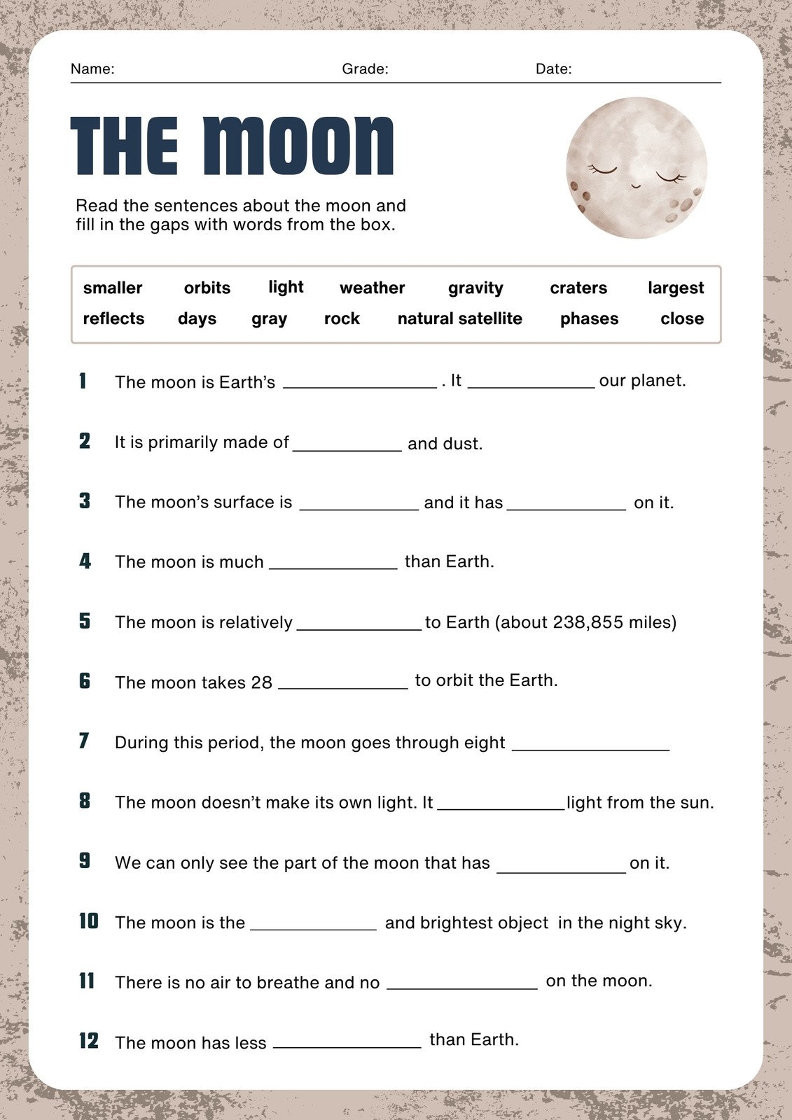 Page 2 Free Printable 3rd Grade Reading Worksheet Templates Canva